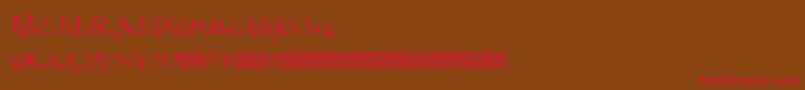 Latevaping-Schriftart – Rote Schriften auf braunem Hintergrund