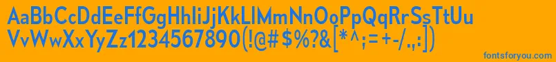 Шрифт MesmerizeScRg – синие шрифты на оранжевом фоне