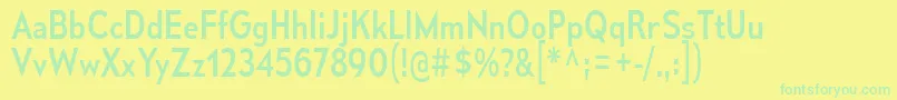 Więcej informacji o czcionce MesmerizeScRg Czcionka MesmerizeScRg – zielone czcionki na żółtym tle