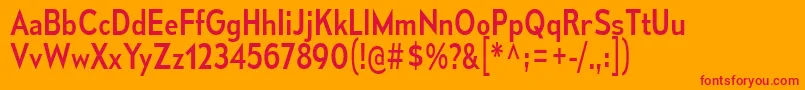 MesmerizeScRg Font – Red Fonts on Orange Background