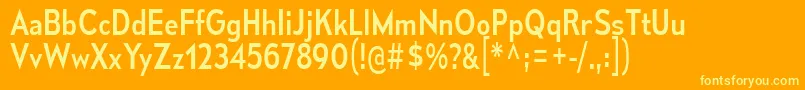 Шрифт MesmerizeScRg – жёлтые шрифты на оранжевом фоне