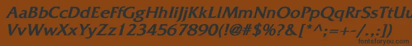 FitzgeraldBoldItalic Font – Black Fonts on Brown Background
