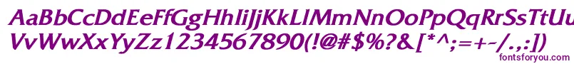 FitzgeraldBoldItalic-fontti – violetit fontit valkoisella taustalla