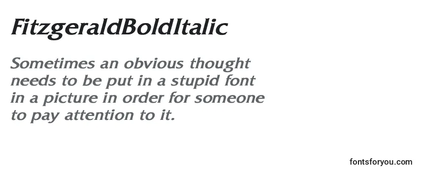 FitzgeraldBoldItalic Font