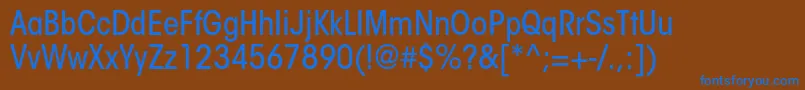 Шрифт ItcavantgardestdMdcn – синие шрифты на коричневом фоне
