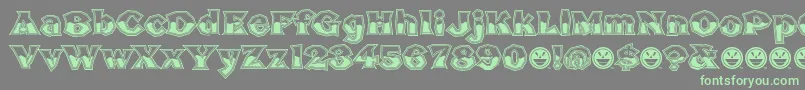 More about BrokenPosterTourBusted Font BrokenPosterTourBusted Font – Green Fonts on Gray Background