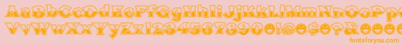 BrokenPosterTourBusted Font – Orange Fonts on Pink Background