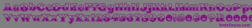 BrokenPosterTourBusted Font – Purple Fonts on Gray Background