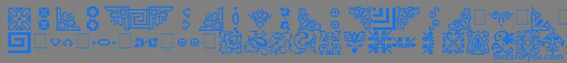 Ornament Font – Blue Fonts on Gray Background