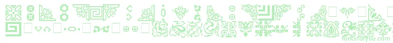 Ornament Font – Green Fonts on White Background