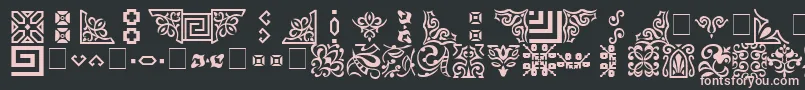 Ornament Font – Pink Fonts on Black Background