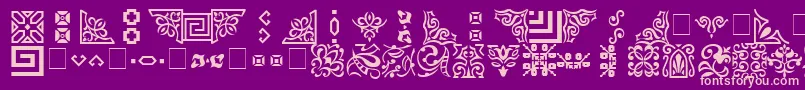 Ornament Font – Pink Fonts on Purple Background