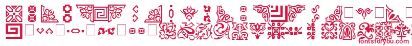 フォントOrnament – 赤い文字