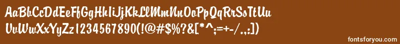 フォントBrodyd – 茶色の背景に白い文字