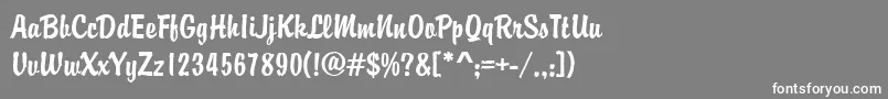 フォントBrodyd – 灰色の背景に白い文字