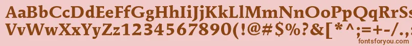 MendozaromanstdBold Font – Brown Fonts on Pink Background