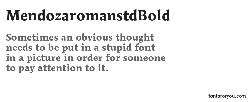 Review of the MendozaromanstdBold Font