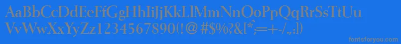I772RomanBold Font – Gray Fonts on Blue Background