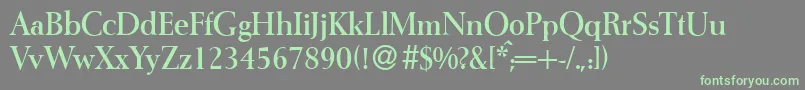I772RomanBold Font – Green Fonts on Gray Background