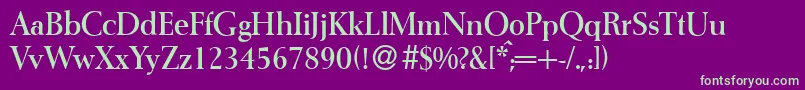 I772RomanBold Font – Green Fonts on Purple Background