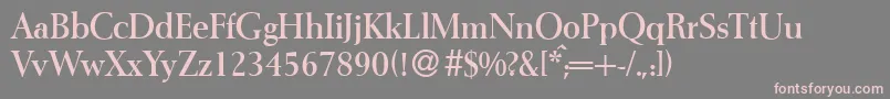 フォントI772RomanBold – 灰色の背景にピンクのフォント
