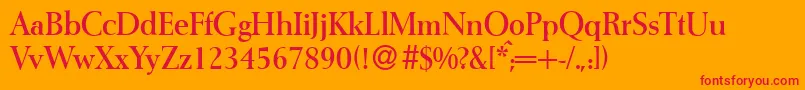 I772RomanBold Font – Red Fonts on Orange Background