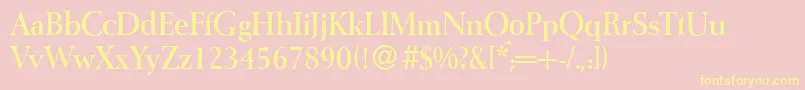 I772RomanBold Font – Yellow Fonts on Pink Background
