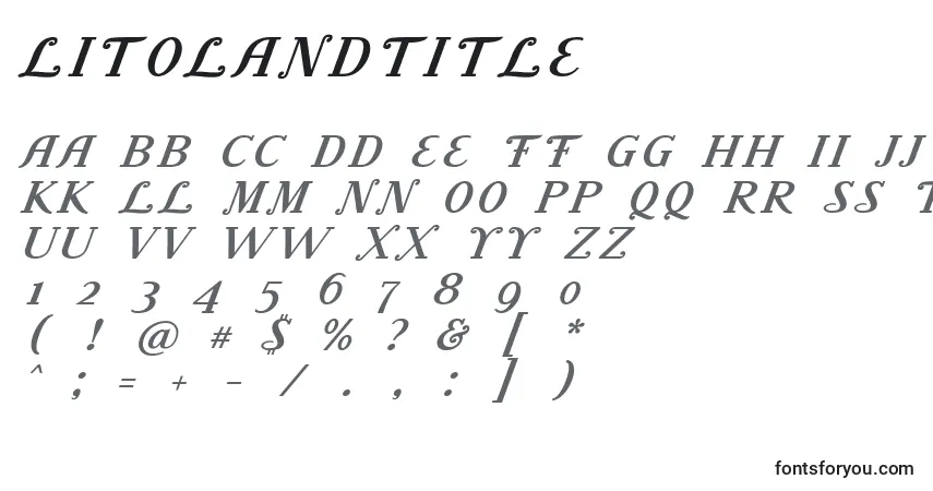 Czcionka LitolandTitle – alfabet, cyfry, specjalne znaki