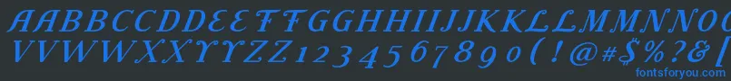 LitolandTitle Font – Blue Fonts on Black Background