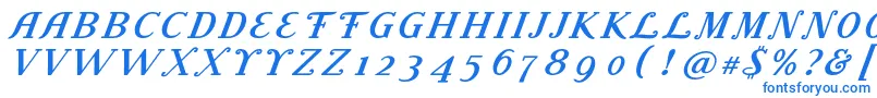 フォントLitolandTitle – 白い背景に青い文字