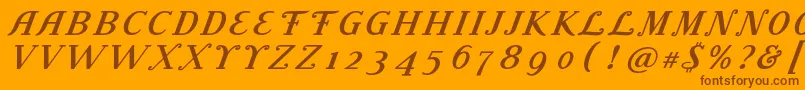 LitolandTitle Font – Brown Fonts on Orange Background