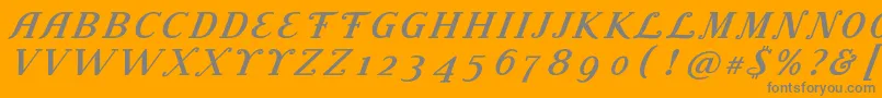 LitolandTitle Font – Gray Fonts on Orange Background