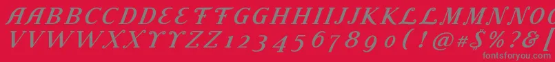 LitolandTitle Font – Gray Fonts on Red Background