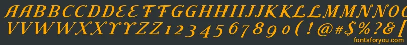 フォントLitolandTitle – 黒い背景にオレンジの文字