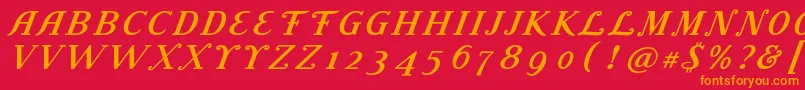 LitolandTitle Font – Orange Fonts on Red Background