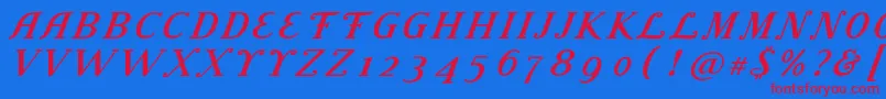 LitolandTitle Font – Red Fonts on Blue Background