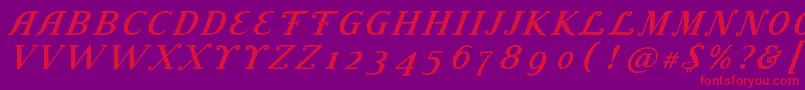 LitolandTitle Font – Red Fonts on Purple Background