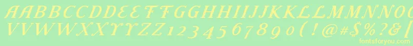 Weitere Informationen zur LitolandTitle-Schriftart LitolandTitle-Schriftart – Gelbe Schriften auf grünem Hintergrund