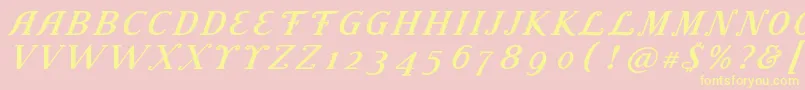 LitolandTitle Font – Yellow Fonts on Pink Background