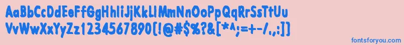 LazarusOzKolsvart Font – Blue Fonts on Pink Background