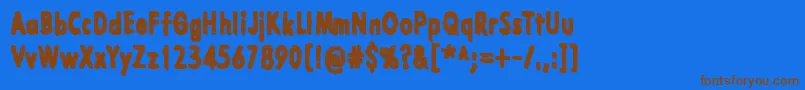 Шрифт LazarusOzKolsvart – коричневые шрифты на синем фоне