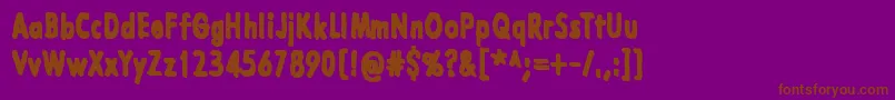 LazarusOzKolsvart Font – Brown Fonts on Purple Background