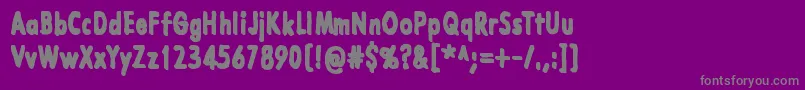 Шрифт LazarusOzKolsvart – серые шрифты на фиолетовом фоне