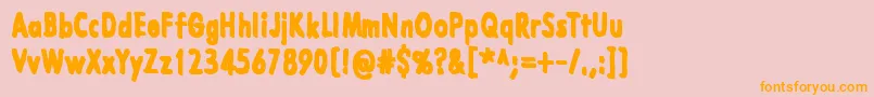 LazarusOzKolsvart Font – Orange Fonts on Pink Background