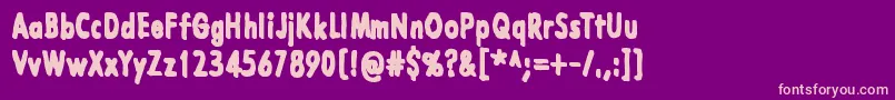 LazarusOzKolsvart Font – Pink Fonts on Purple Background