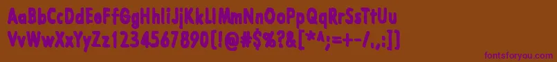 Шрифт LazarusOzKolsvart – фиолетовые шрифты на коричневом фоне