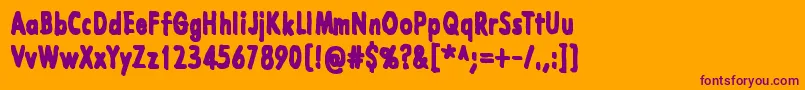 LazarusOzKolsvart Font – Purple Fonts on Orange Background