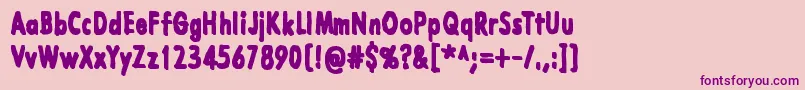 Шрифт LazarusOzKolsvart – фиолетовые шрифты на розовом фоне
