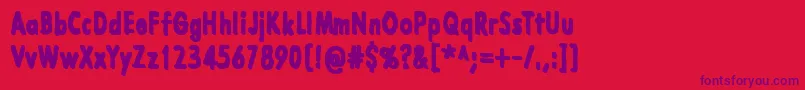 LazarusOzKolsvart Font – Purple Fonts on Red Background