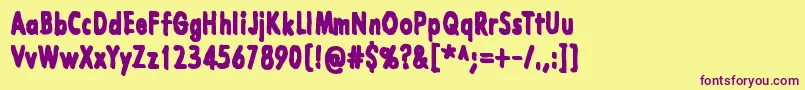 LazarusOzKolsvart Font – Purple Fonts on Yellow Background